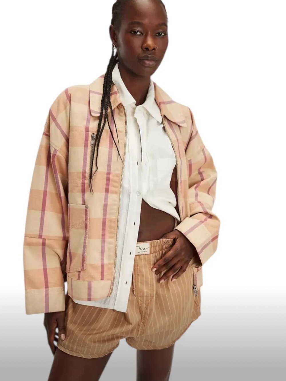 We The Free Sally canvas barn jacket Plaid  NWT
